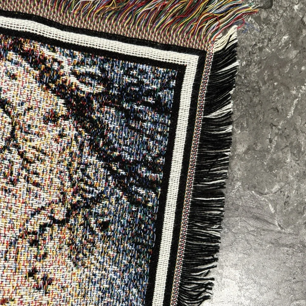 Crown Craft Tapestry Throw‎ Blanket Farmhouse Sleigh Ride 50 X 60